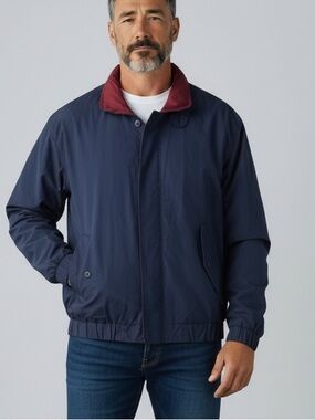 MEMBERS ONLY Authentic 80s vintage men’s jacket blue with red accents sz 44